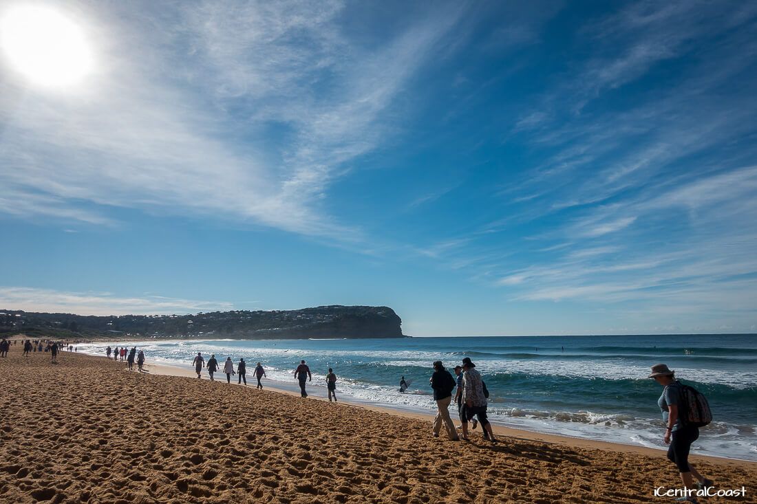 Walking on the beach at Macmasters Beach
