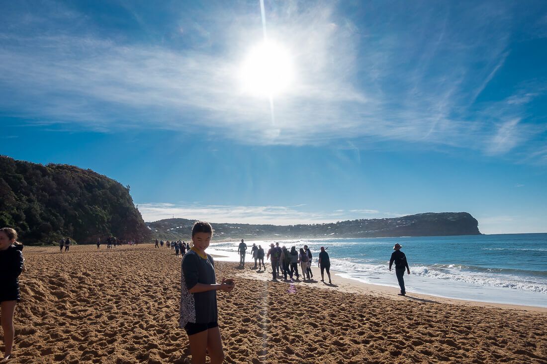 Walking on the beach at Macmasters Beach