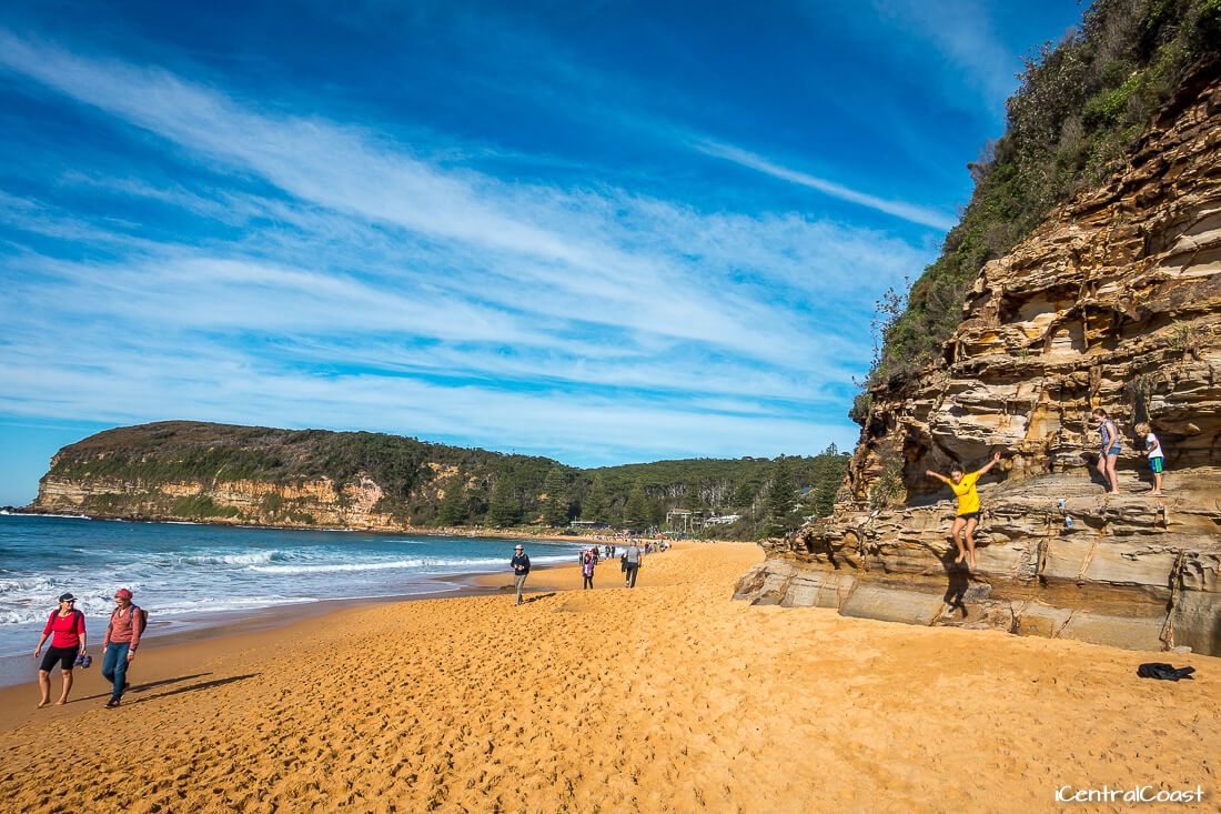 Walking and playing on the beach