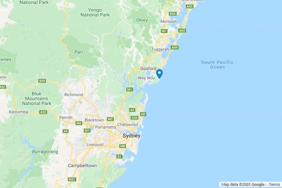 Map of Macmasters Beach