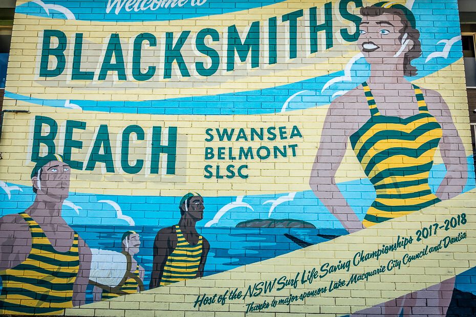 Swansea Belmont SLSC beautiful mural Swansea Belmont SLSC beautiful mural