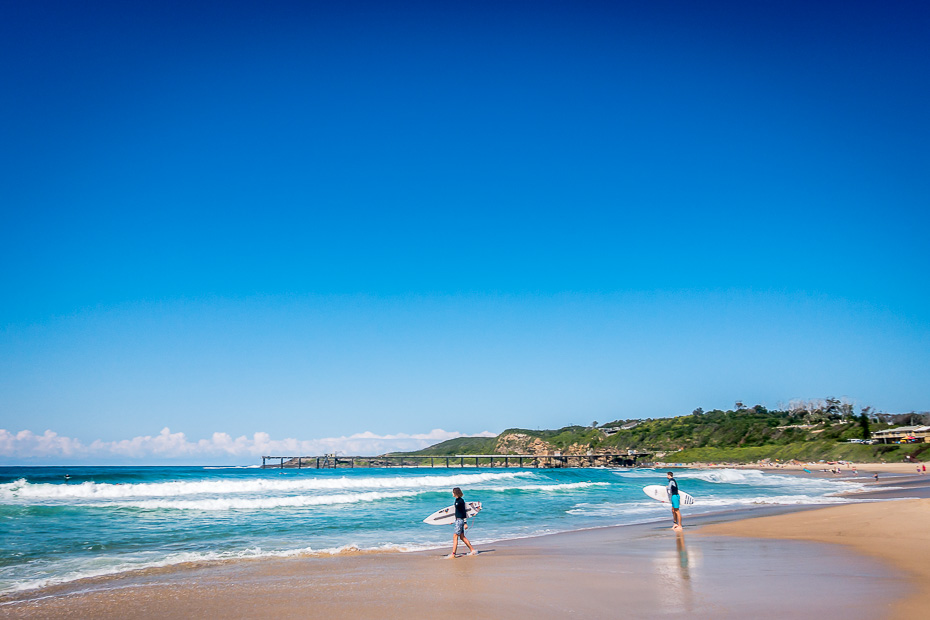 Heading for a surf Heading for a surf