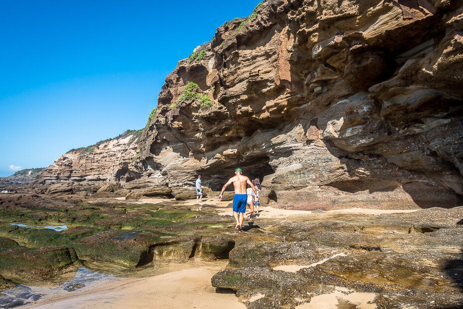 Exploring the caves Exploring the caves