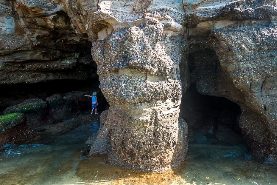 Exploring the caves Exploring the caves