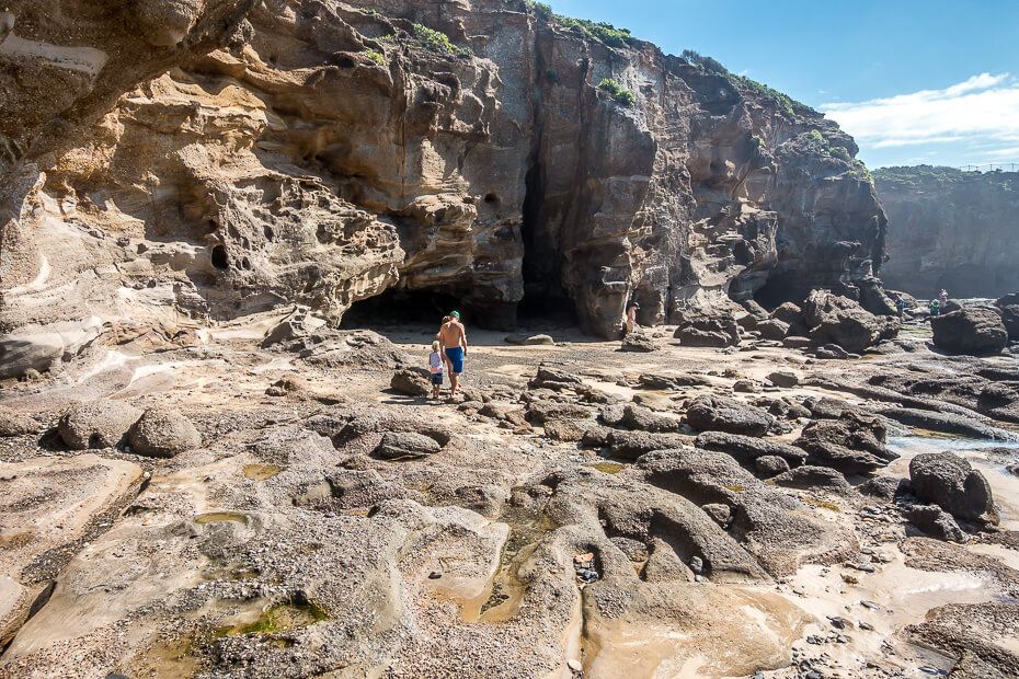 Exploring the caves Exploring the caves