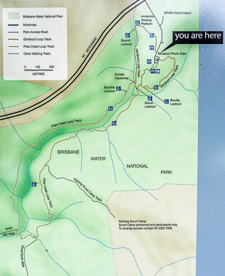 Piles Creek loop map