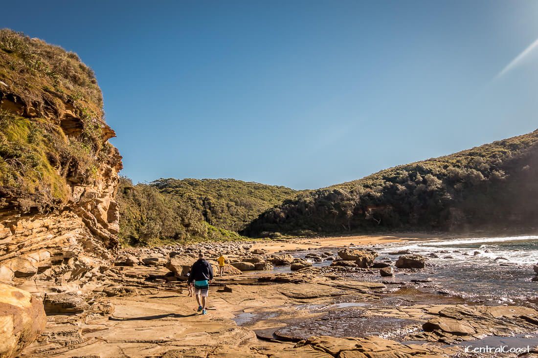 Walking on the rocky shore Walking on the rocky shore