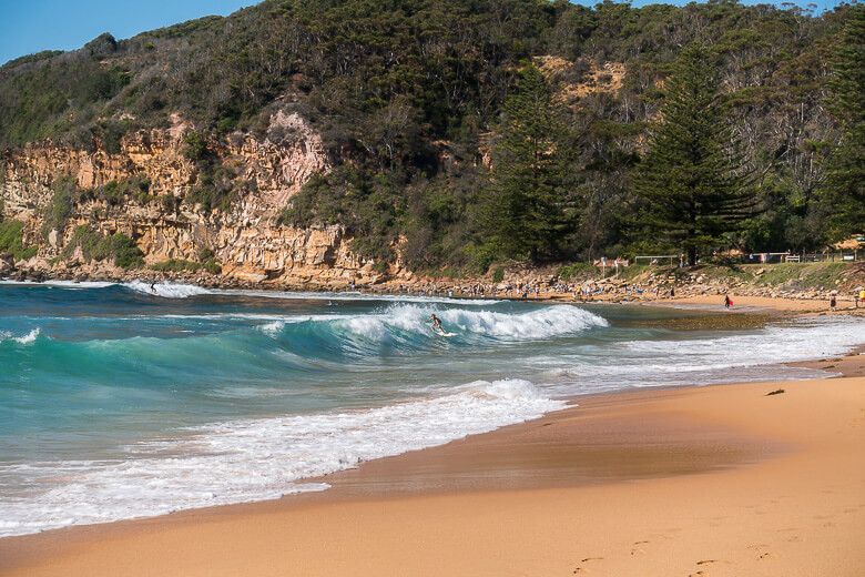 Surfing in Macmasters Beach