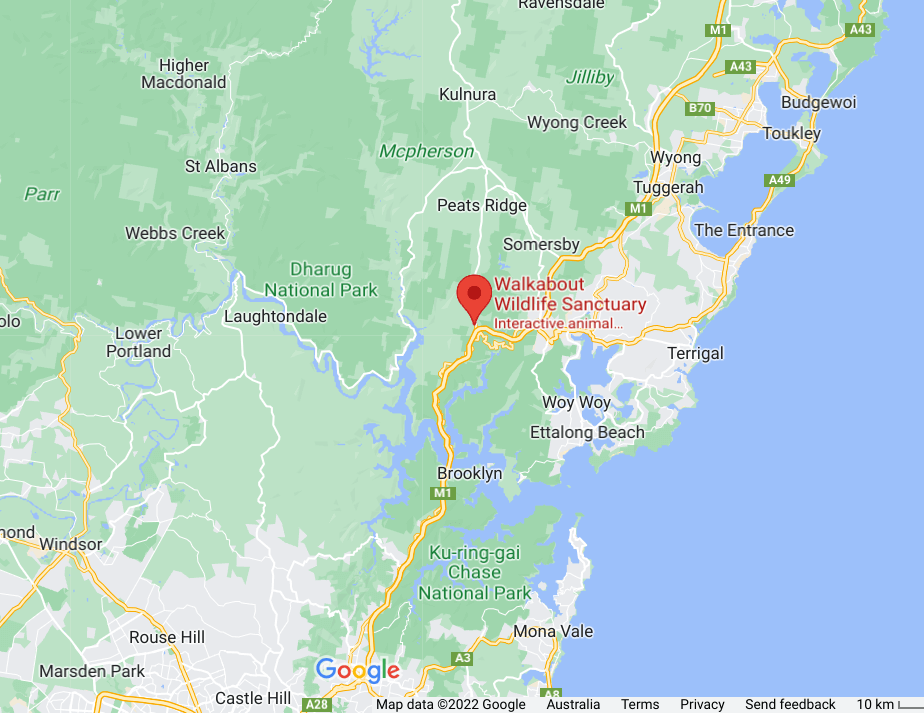 Australia Walkabout Wildlife Park Map