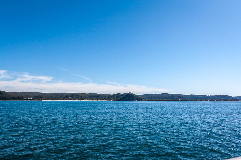 View of Umina and Pearl Beaches from the ferry in Broken Bay. View of Umina and Pearl Beaches from the ferry in Broken Bay.