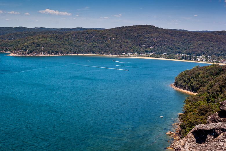 Patonga Beach seen from a lookout on the Patonga to Pearl Beach walking trail. Patonga Beach seen from a lookout on the Patonga to Pearl Beach walking trail.