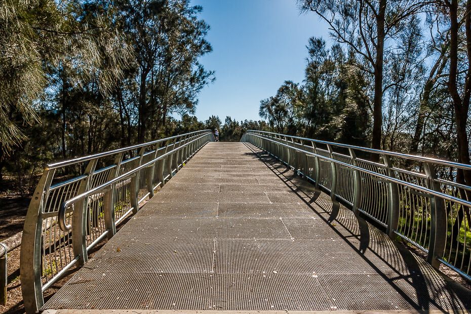 Cycle trail - crossing the bridge Cycle trail - crossing the bridge