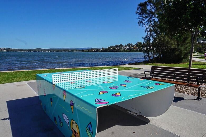 Warners Bay foreshore table tennis Warners Bay foreshore table tennis